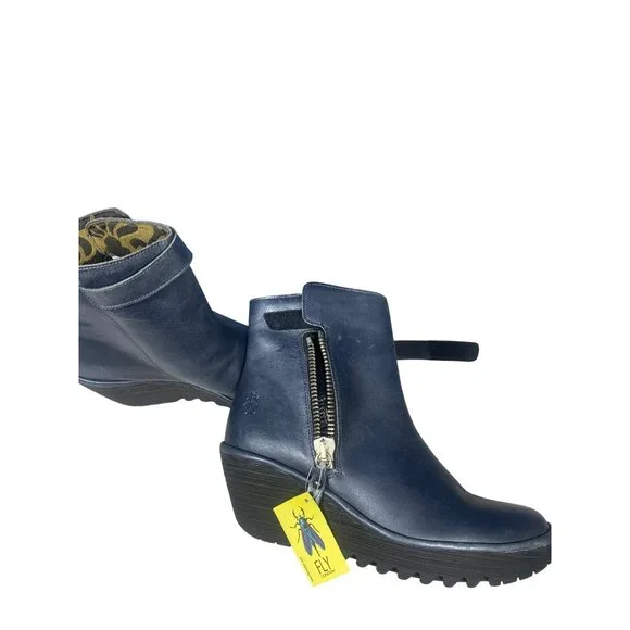 NWT Fly London Yava Ankle Boots EU 41 US 10/10.5 Gray Blue New MSRP$225 - Picture 10 of 16